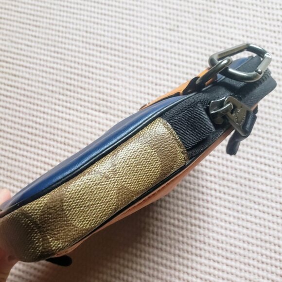 Coach North/South Hybrid Pouch Clutch In Colorblock Signature Canvas - Picture 6 of 13